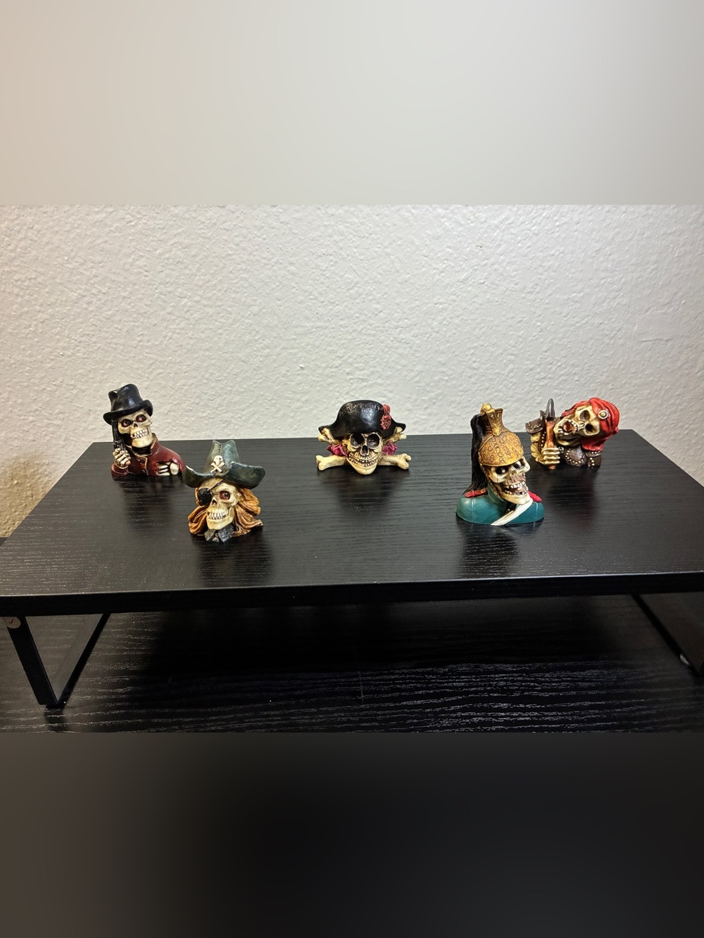 Vintage 1998 Summit Collection Miniature Skulls Full Set of 5 WUI Halloween 2"